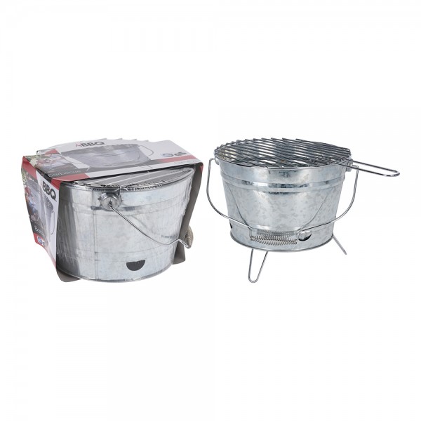 Barbacoa portátil de zinc modelo barril ø27 cm