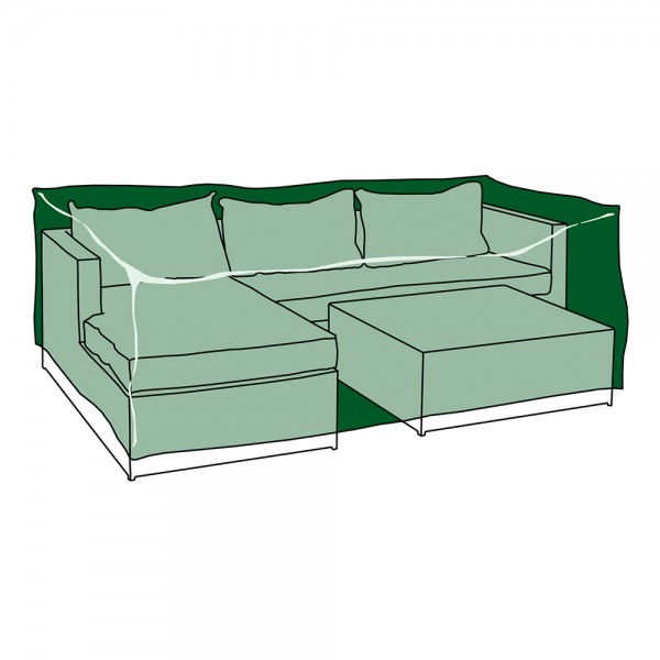 Funda de protección, cubre chaise longue + mesa, 300 x 200 x 80 cm 240 g/m²