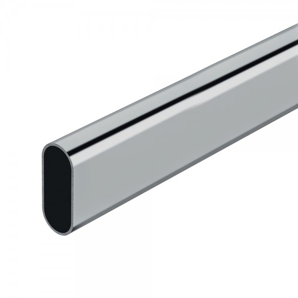 Barra armario ovalada cromada 100cm cintacor - storplanet (pack 2 unidades)