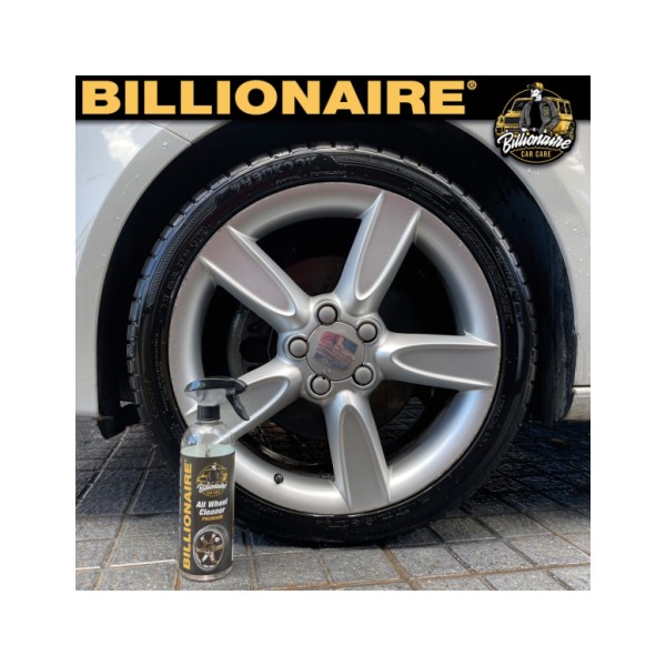 Billionaire All Wheel Cleaner Premium Spray Limpia Llantas Férrico para Coche y Moto Disuelve Toda la Suciedad 750ml