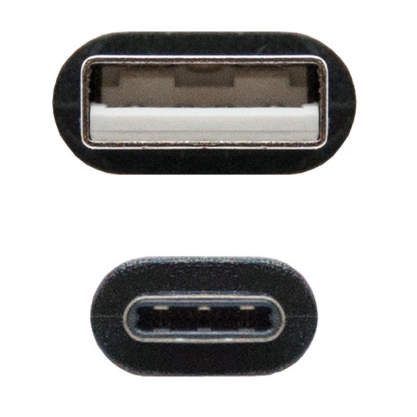 Nanocable cable usb 2.0 3a tipo usb-c/m-a/m 2 m