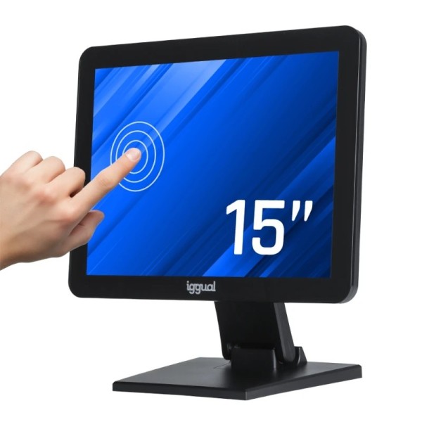 Iggual monitor táctil capacitivo 15" vga hdmi usb