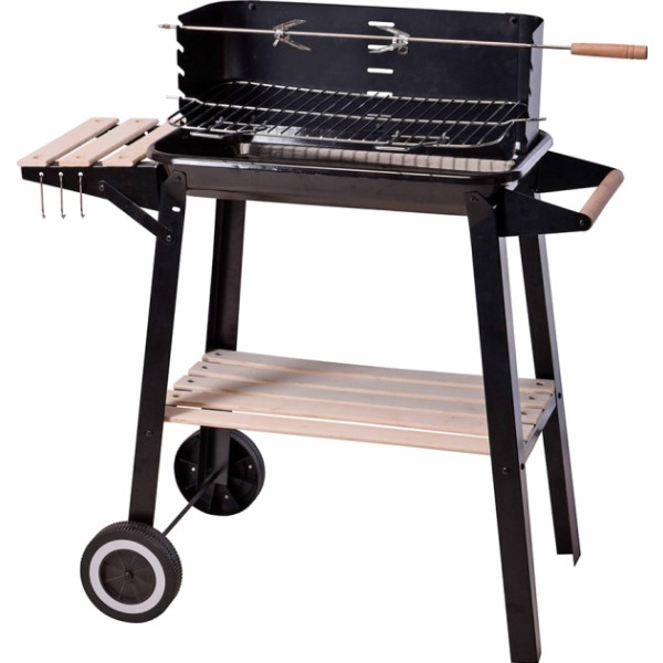 Barbacoa rectangular de carbón 54 x 34 x 86,5 cm